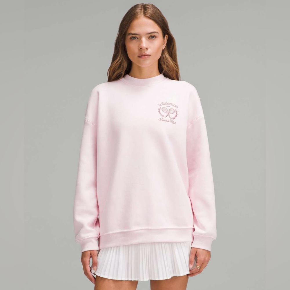 NWT Lululemon Fleece Pullover Tennis Club, Strawberry Milkshake, Size S
